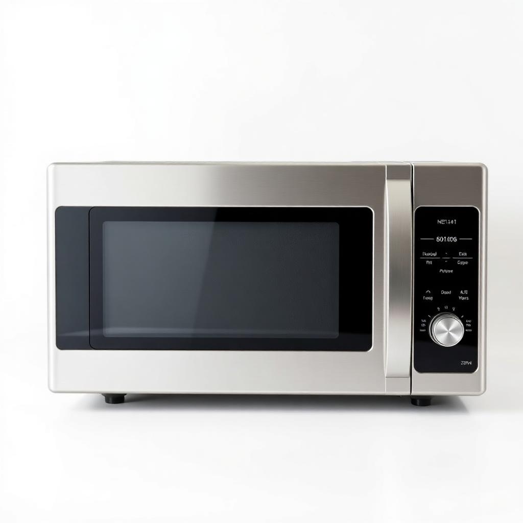 Microondas moderno de acero inoxidable